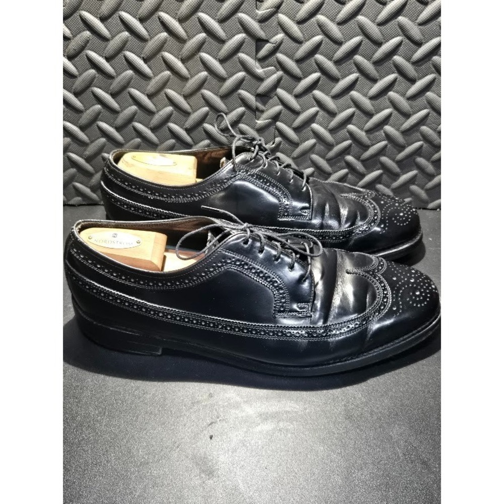 Florsheim Imperial 92654 Black Leather Wingtip Oxford Mens 12EEE Vintage - Picture 3 of 16